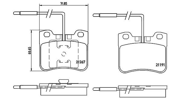 Magneti Marelli Bremsbelagsatz, Scheibenbremse [Hersteller-Nr. 363700461047] für Citroën, Peugeot