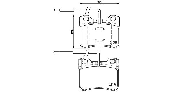 Magneti Marelli Bremsbelagsatz, Scheibenbremse [Hersteller-Nr. 363700461034] für Citroën, Peugeot