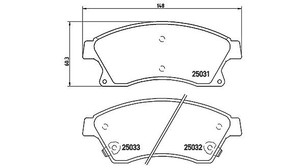 Magneti Marelli Bremsbelagsatz, Scheibenbremse [Hersteller-Nr. 363700459076] für Opel, Vauxhall, Chevrolet