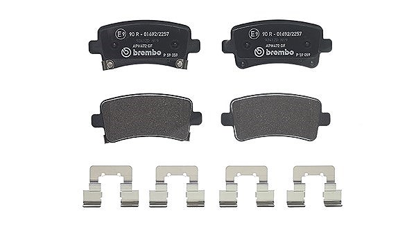 Magneti Marelli Bremsbelagsatz, Scheibenbremse [Hersteller-Nr. 363700459059] für Chevrolet, Vauxhall, Saab, Buick, Opel