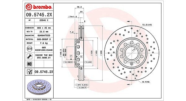 Magneti Marelli Bremsscheibe [Hersteller-Nr. 360406001302] für Seat, Audi, Skoda