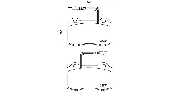 Magneti Marelli Bremsbelagsatz, Scheibenbremse [Hersteller-Nr. 363700461064] für Peugeot