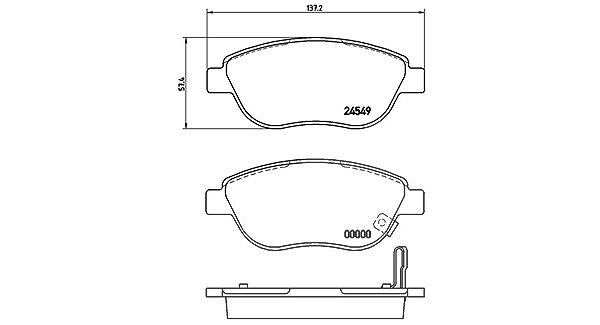 Magneti Marelli Bremsbelagsatz, Scheibenbremse [Hersteller-Nr. 363700459052] für Fiat, Opel, Vauxhall