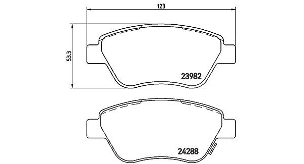 Magneti Marelli Bremsbelagsatz, Scheibenbremse [Hersteller-Nr. 363700459051] für Fiat, Opel, Vauxhall