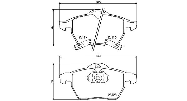 Magneti Marelli Bremsbelagsatz, Scheibenbremse [Hersteller-Nr. 363700459048] für Vauxhall, Saab, Opel