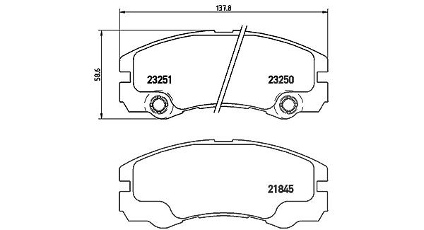 Magneti Marelli Bremsbelagsatz, Scheibenbremse [Hersteller-Nr. 363700459033] für Vauxhall, Opel