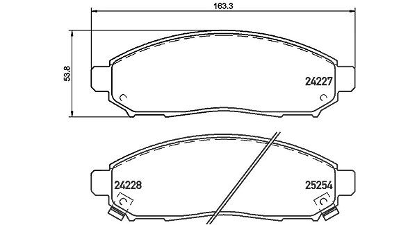 Magneti Marelli Bremsbelagsatz, Scheibenbremse [Hersteller-Nr. 363700456096] für Nissan