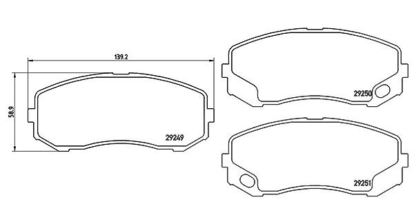 Magneti Marelli Bremsbelagsatz, Scheibenbremse [Hersteller-Nr. 363700454043] für Aston Martin