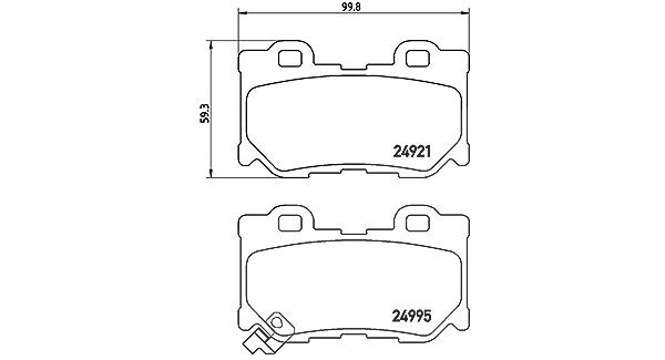 Magneti Marelli Bremsbelagsatz, Scheibenbremse [Hersteller-Nr. 363700456095] für Infiniti, Nissan