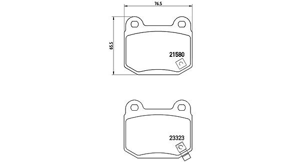 Magneti Marelli Bremsbelagsatz, Scheibenbremse [Hersteller-Nr. 363700456048] für Mitsubishi, Subaru, Nissan