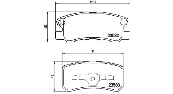 Magneti Marelli Bremsbelagsatz, Scheibenbremse [Hersteller-Nr. 363700454031] für Dodge, Chrysler, Mitsubishi, Citroën, Jeep, Lancia, Peugeot