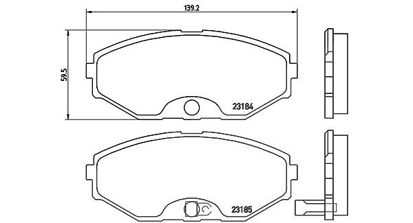 Magneti Marelli Bremsbelagsatz, Scheibenbremse [Hersteller-Nr. 363700456045] für Infiniti, Nissan