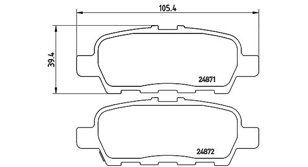 Magneti Marelli Bremsbelagsatz, Scheibenbremse [Hersteller-Nr. 363700456068] für Infiniti, Nissan, Suzuki