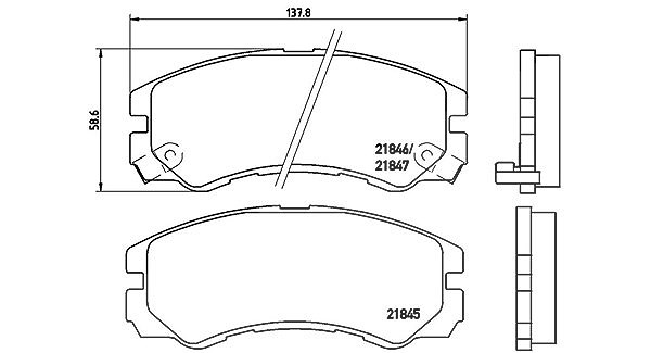 Magneti Marelli Bremsbelagsatz, Scheibenbremse [Hersteller-Nr. 363700459020] für Opel, Vauxhall, Isuzu