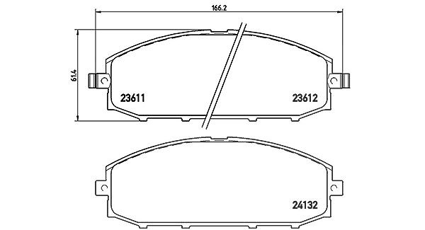 Magneti Marelli Bremsbelagsatz, Scheibenbremse [Hersteller-Nr. 363700456041] für Nissan