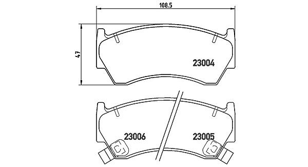 Magneti Marelli Bremsbelagsatz, Scheibenbremse [Hersteller-Nr. 363700456033] für Nissan