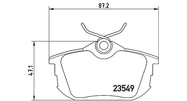 Magneti Marelli Bremsbelagsatz, Scheibenbremse [Hersteller-Nr. 363700454023] für Mitsubishi, Volvo, Proton, Smart