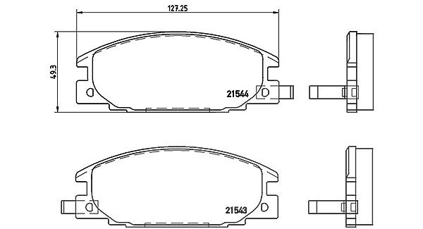 Magneti Marelli Bremsbelagsatz, Scheibenbremse [Hersteller-Nr. 363700459015] für Isuzu, Opel, Vauxhall