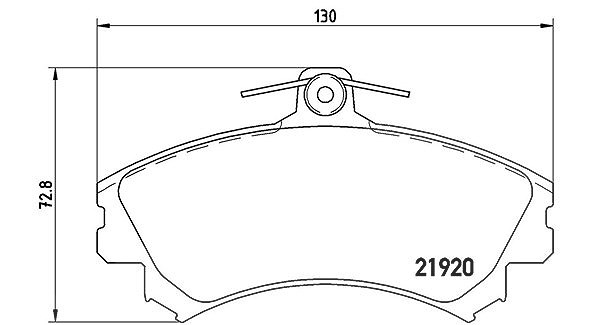 Magneti Marelli Bremsbelagsatz, Scheibenbremse [Hersteller-Nr. 363700454022] für Volvo, Mitsubishi, Proton