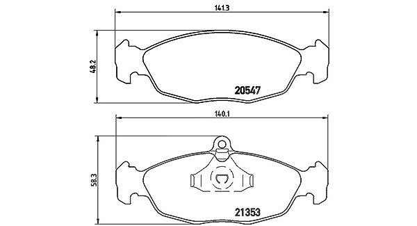 Magneti Marelli Bremsbelagsatz, Scheibenbremse [Hersteller-Nr. 363700459011] für Daewoo, Chevrolet, Vauxhall, Jaguar, Opel