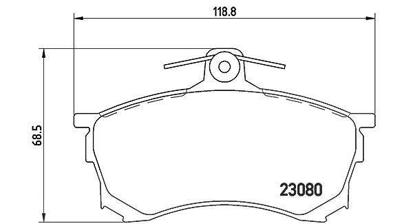 Magneti Marelli Bremsbelagsatz, Scheibenbremse [Hersteller-Nr. 363700454021] für Mitsubishi