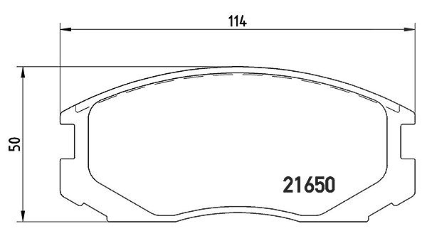 Magneti Marelli Bremsbelagsatz, Scheibenbremse [Hersteller-Nr. 363700454015] für Mitsubishi, Proton, Daihatsu