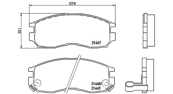 Magneti Marelli Bremsbelagsatz, Scheibenbremse [Hersteller-Nr. 363700454014] für Proton, Chrysler, Mitsubishi, Honda, Hyundai