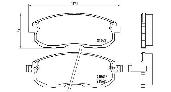 Magneti Marelli Bremsbelagsatz, Scheibenbremse [Hersteller-Nr. 363700456021] für Nissan, Infiniti