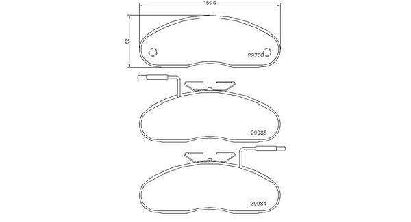 Magneti Marelli Bremsbelagsatz, Scheibenbremse [Hersteller-Nr. 363700456019] für Nissan