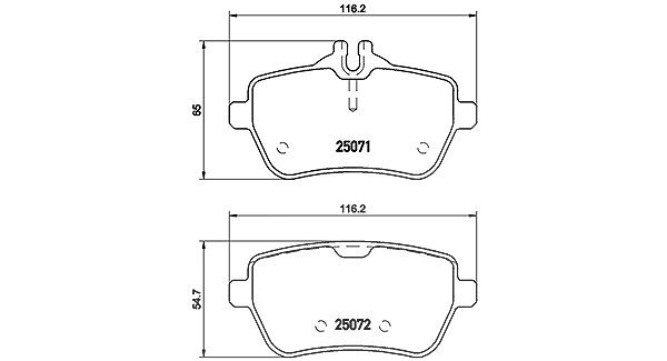 Magneti Marelli Bremsbelagsatz, Scheibenbremse [Hersteller-Nr. 363700450103] für Mercedes-Benz