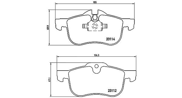 Magneti Marelli Bremsbelagsatz, Scheibenbremse [Hersteller-Nr. 363700452017] für Rover, Mg