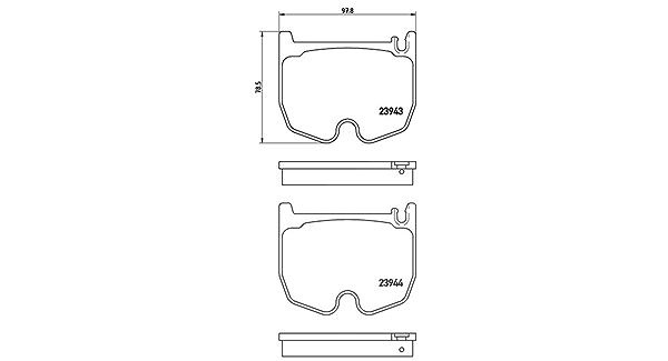 Magneti Marelli Bremsbelagsatz, Scheibenbremse [Hersteller-Nr. 363700450062] für Mercedes-Benz