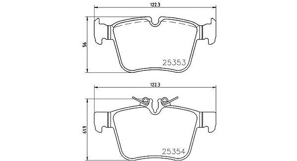 Magneti Marelli Bremsbelagsatz, Scheibenbremse [Hersteller-Nr. 363700450122] für Mercedes-Benz