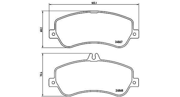 Magneti Marelli Bremsbelagsatz, Scheibenbremse [Hersteller-Nr. 363700450086] für Mercedes-Benz