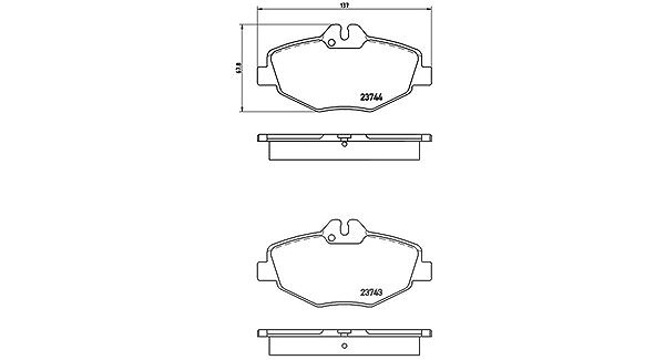 Magneti Marelli Bremsbelagsatz, Scheibenbremse [Hersteller-Nr. 363700450049] für Mercedes-Benz