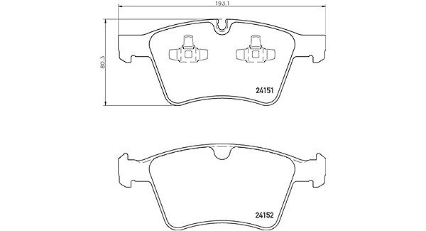 Magneti Marelli Bremsbelagsatz, Scheibenbremse [Hersteller-Nr. 363700450115] für Mercedes-Benz