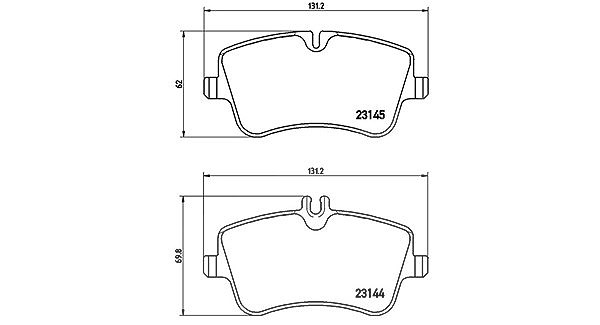 Magneti Marelli Bremsbelagsatz, Scheibenbremse [Hersteller-Nr. 363700450045] für Mercedes-Benz