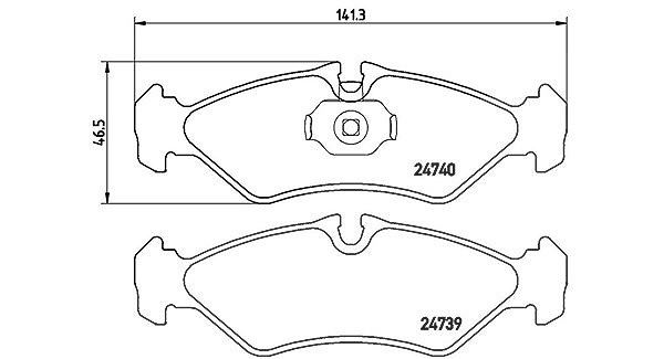 Magneti Marelli Bremsbelagsatz, Scheibenbremse [Hersteller-Nr. 363700450081] für Mercedes-Benz, VW