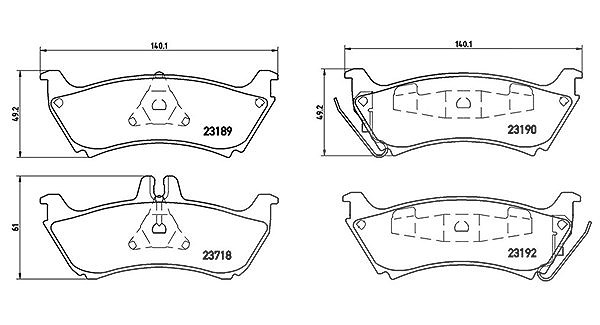 Magneti Marelli Bremsbelagsatz, Scheibenbremse [Hersteller-Nr. 363700450044] für Mercedes-Benz