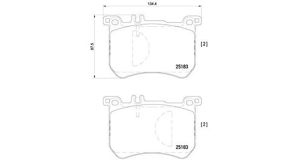 Magneti Marelli Bremsbelagsatz, Scheibenbremse [Hersteller-Nr. 363700450111] für Mercedes-Benz
