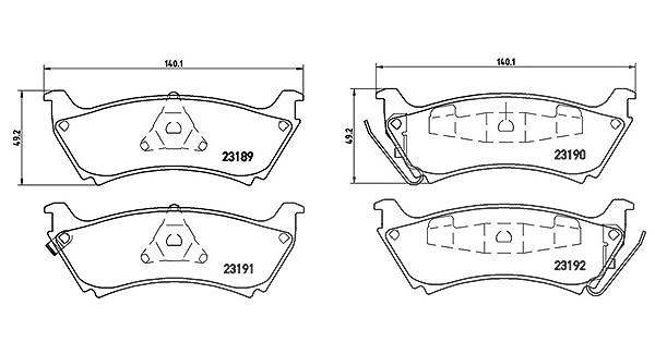 Magneti Marelli Bremsbelagsatz, Scheibenbremse [Hersteller-Nr. 363700450040] für Mercedes-Benz