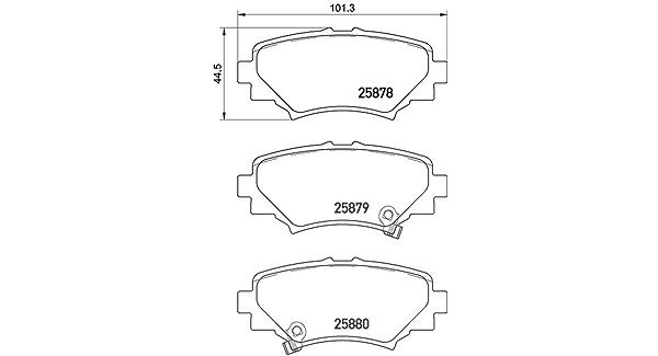 Magneti Marelli Bremsbelagsatz, Scheibenbremse [Hersteller-Nr. 363700449049] für Mazda