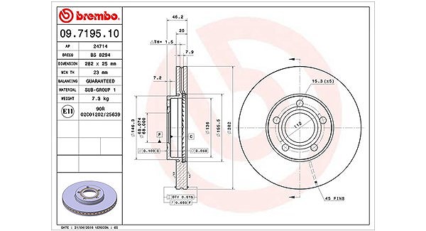 Magneti Marelli Bremsscheibe [Hersteller-Nr. 360406050000] für VW