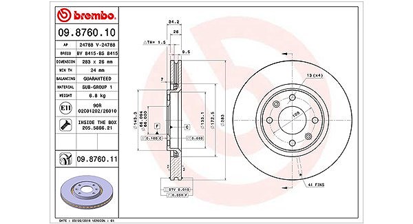 Magneti Marelli Bremsscheibe [Hersteller-Nr. 360406018900] für Peugeot