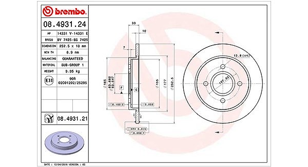 Magneti Marelli Bremsscheibe [Hersteller-Nr. 360406024600] für Ford
