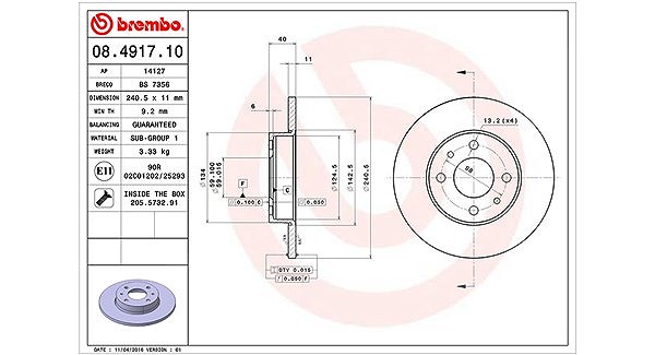 Magneti Marelli Bremsscheibe [Hersteller-Nr. 360406021400] für Alfa Romeo