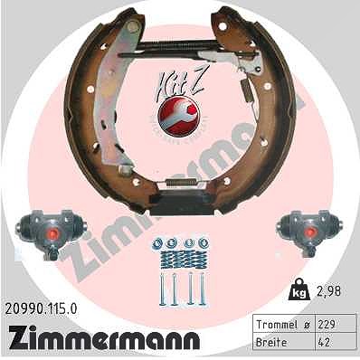 Zimmermann Bremsbackensatz [Hersteller-Nr. 20990.115.0] für Peugeot, Citroën