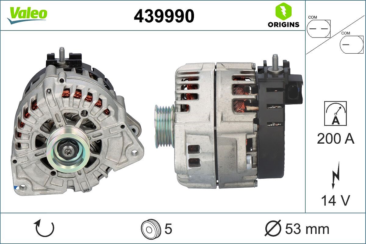 Valeo Generator [Hersteller-Nr. 439990] für Mercedes-Benz