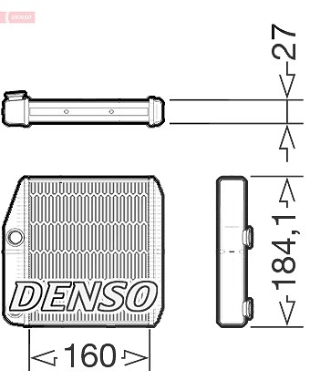 Denso Wärmetauscher, Innenraumheizung [Hersteller-Nr. DRR09076] für Abarth, Alfa Romeo, Fiat, Opel