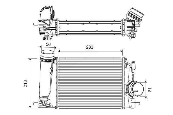 Valeo Ladeluftkühler [Hersteller-Nr. 818293] für Renault, Nissan